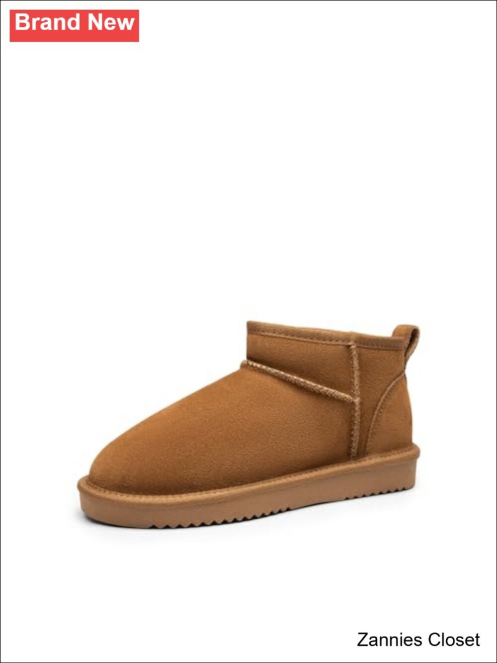 ✨ Women's Suede Ankle Winter Mini Boots Faux Fur Lined Memory Foam
